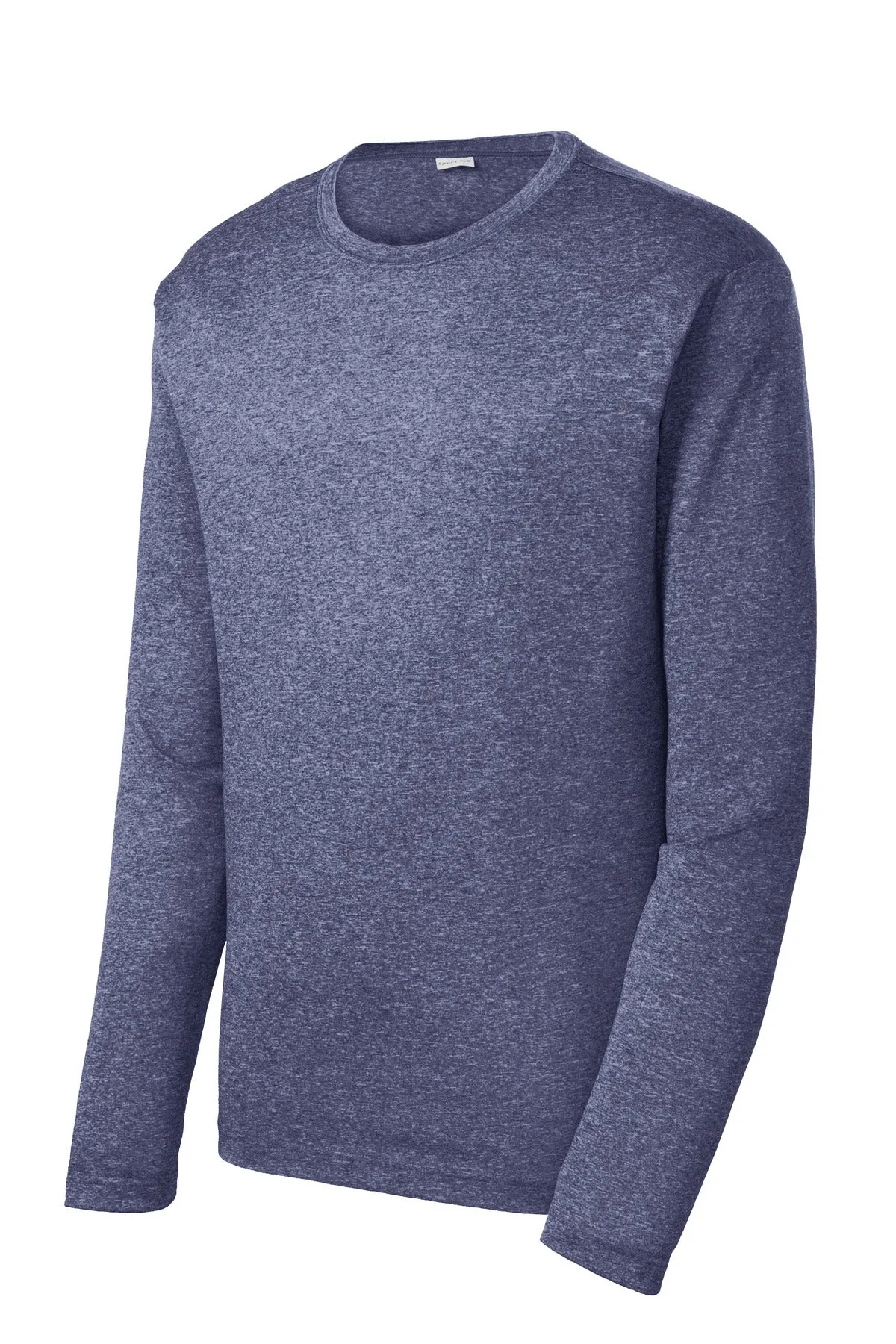 Sport-Tek Long Sleeve Heather Contender Tee. ST360LS True Navy Heather