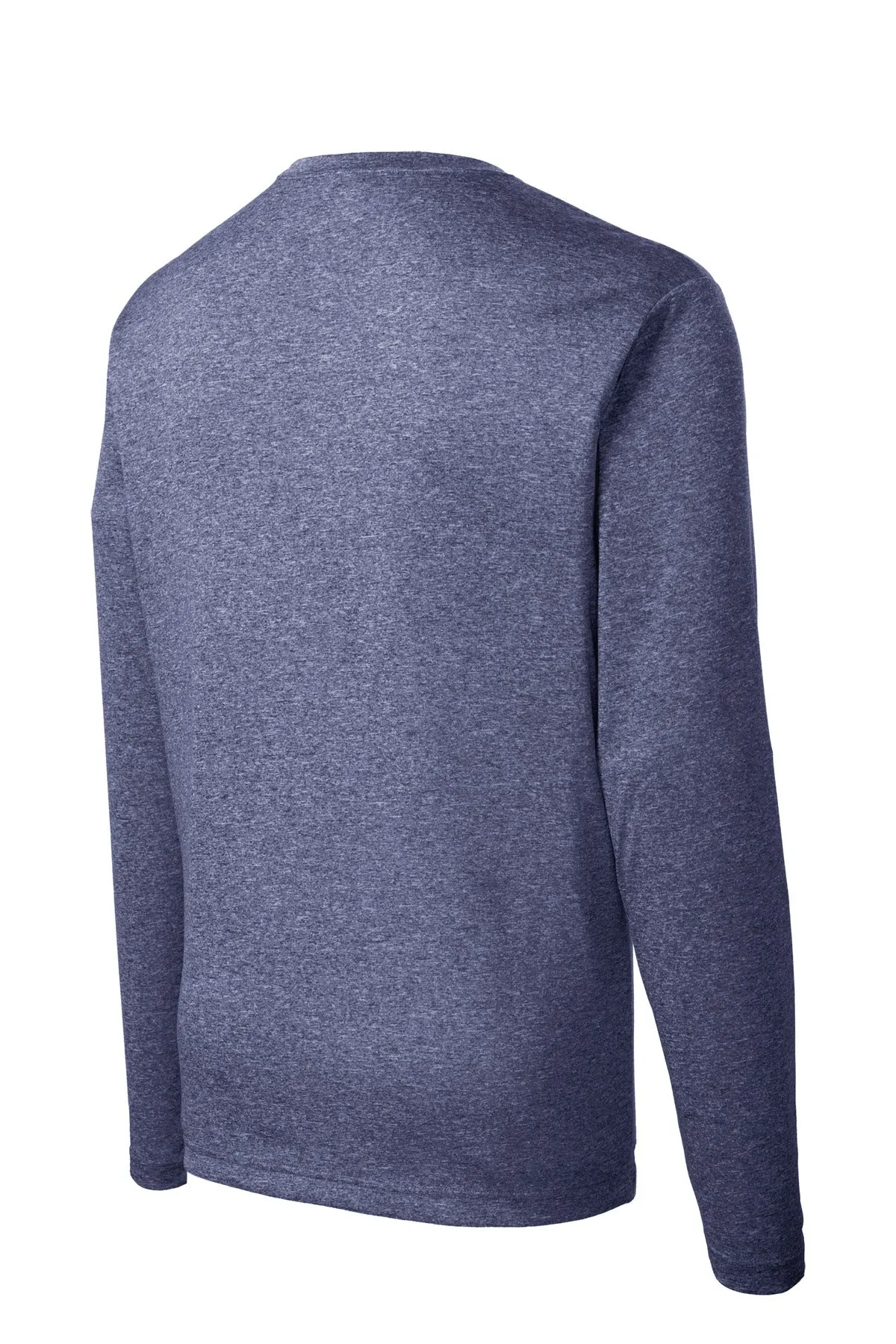 Sport-Tek Long Sleeve Heather Contender Tee. ST360LS True Navy Heather