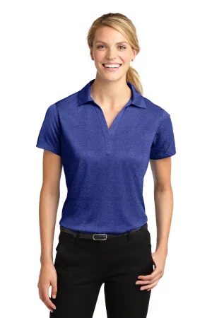 Sport-Tek Women's Heather Contender Polo. LST660 Cobalt Heather
