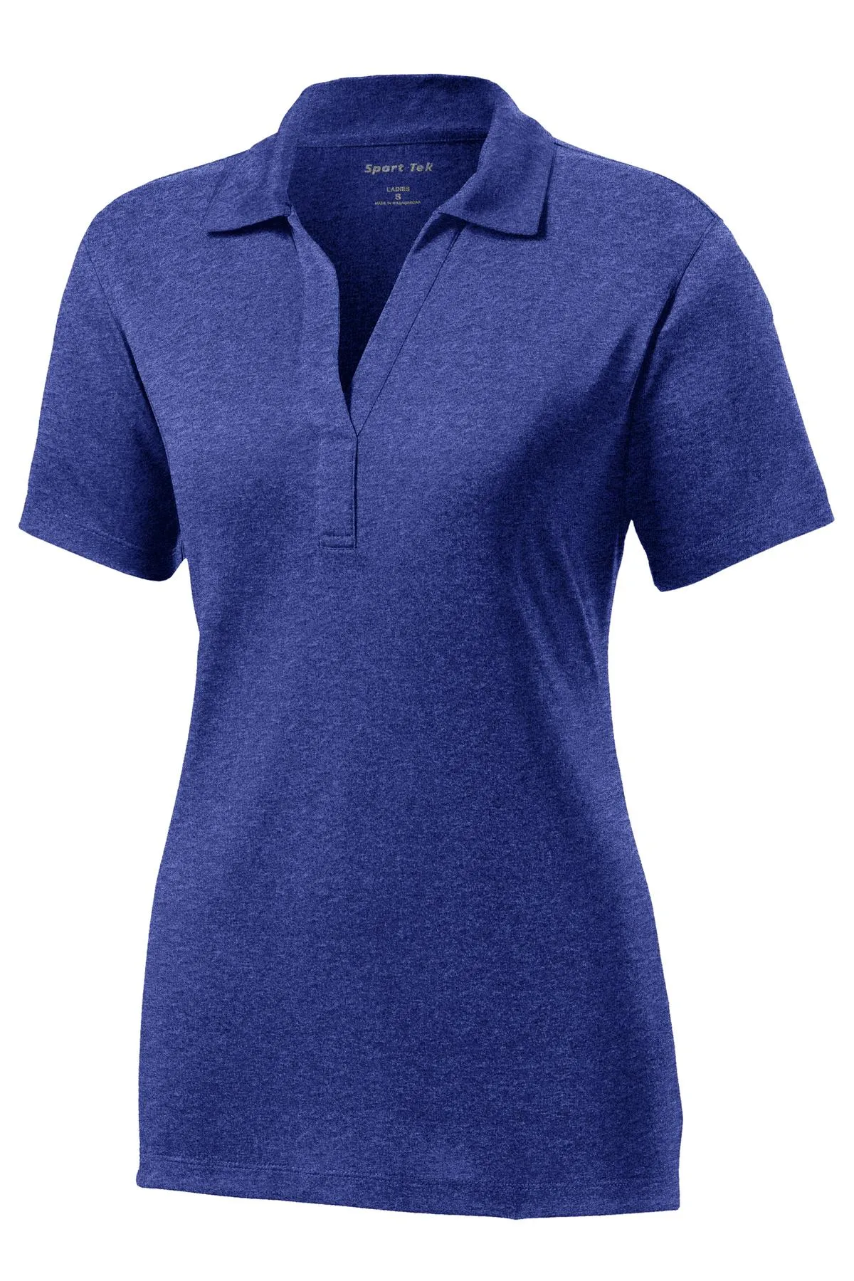 Sport-Tek Women's Heather Contender Polo. LST660 Cobalt Heather