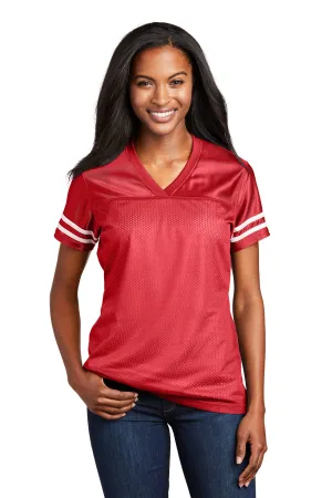 Sport-Tek Women's PosiCharge Replica Jersey. LST307 True Red/ White