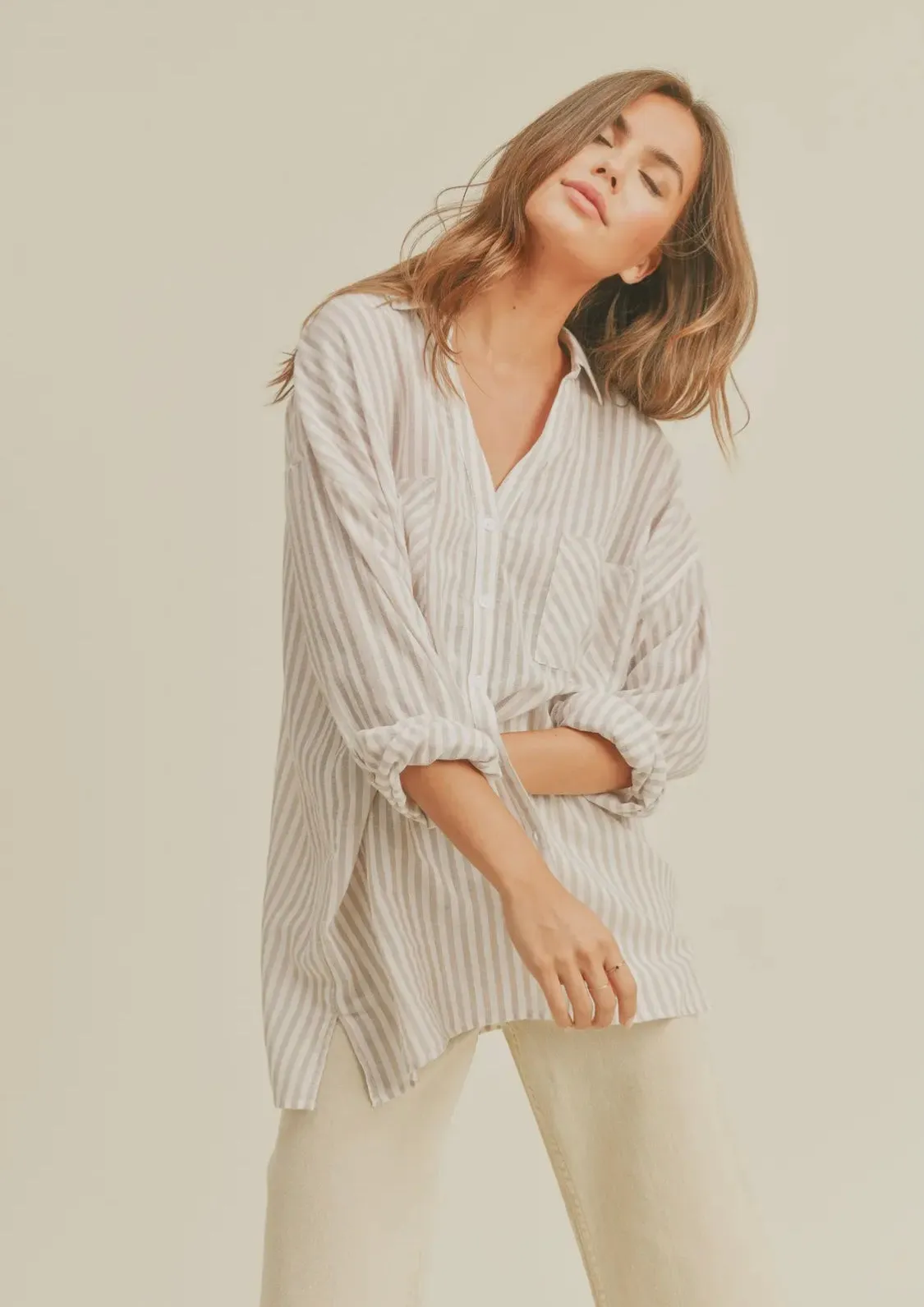 Striped Button Down Shirts