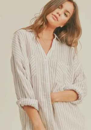 Striped Button Down Shirts