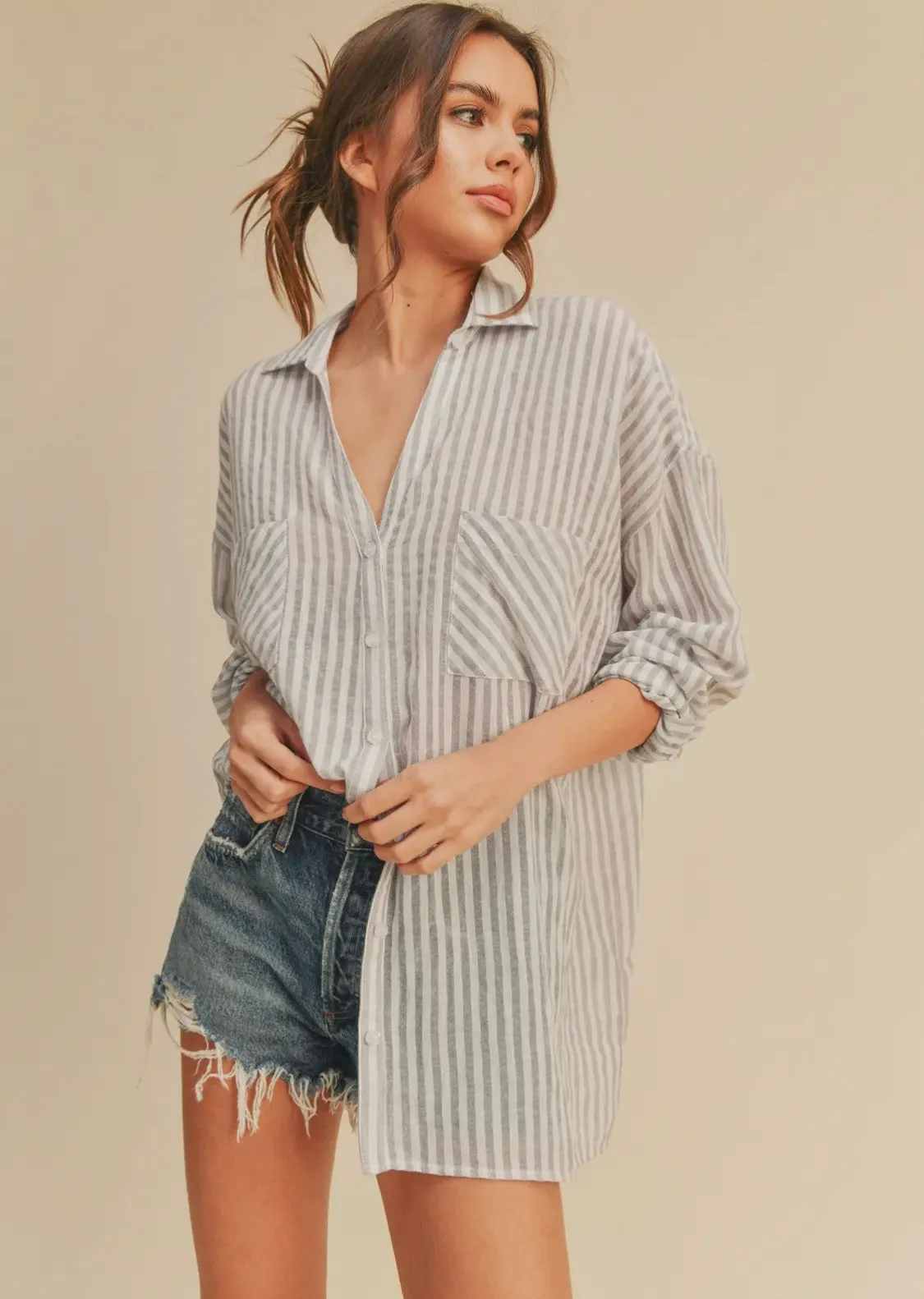 Striped Button Down Shirts