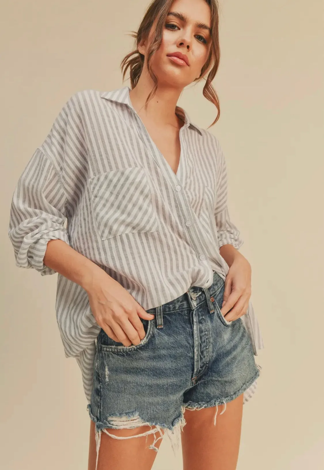 Striped Button Down Shirts