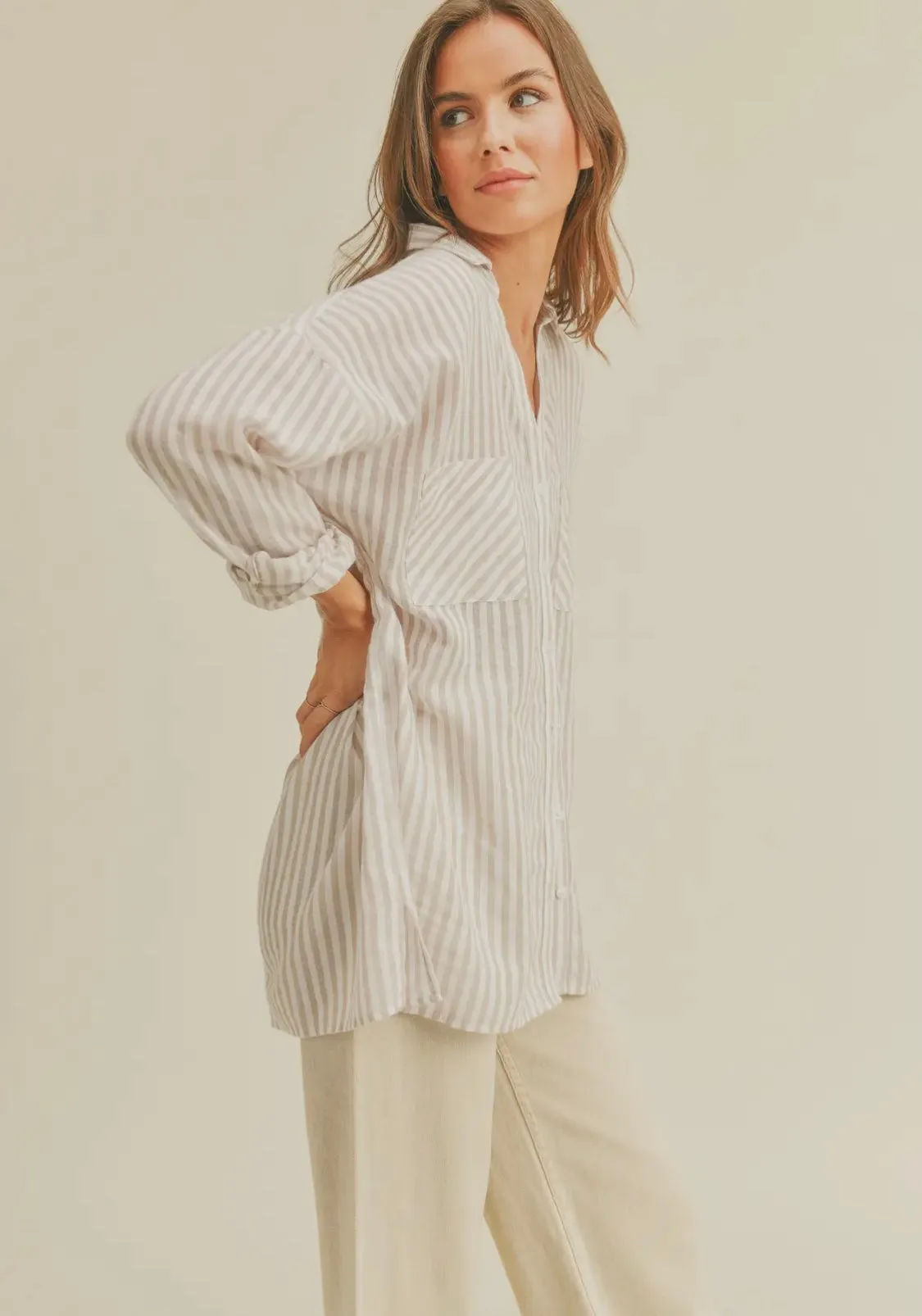 Striped Button Down Shirts