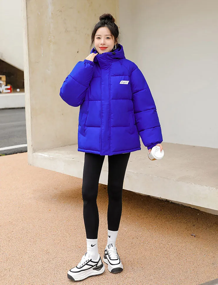 Stylish Relaxed-fit Full Zip Puffer Jacket for Women