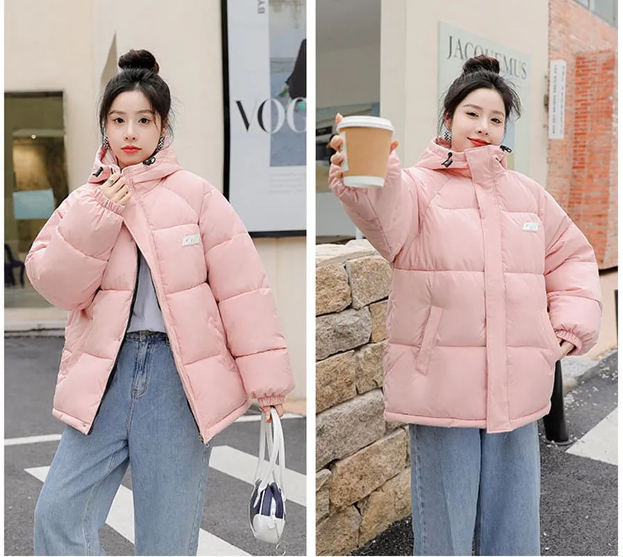 Stylish Relaxed-fit Full Zip Puffer Jacket for Women