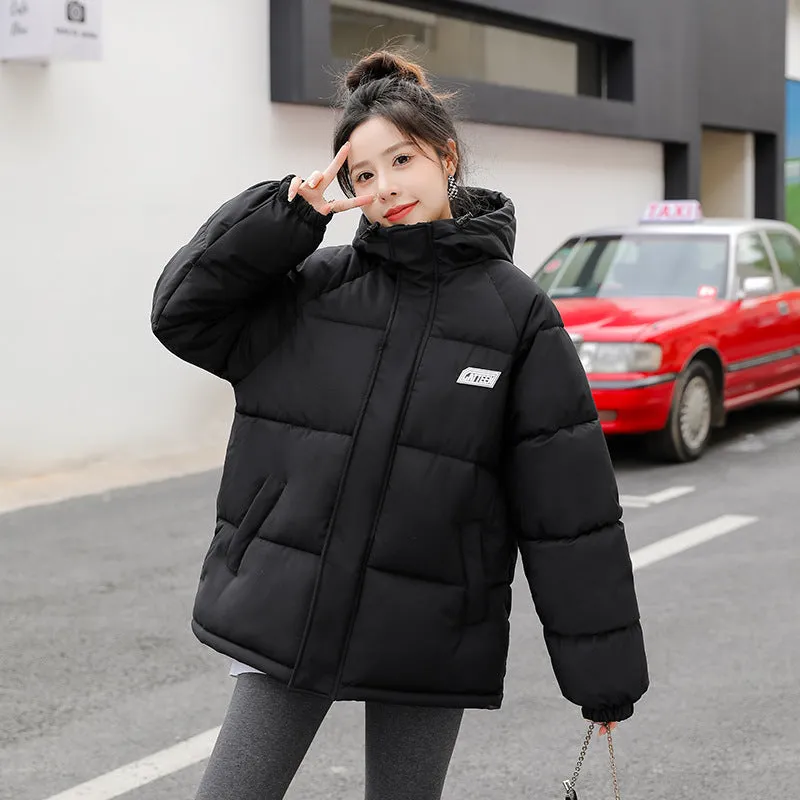 Stylish Relaxed-fit Full Zip Puffer Jacket for Women