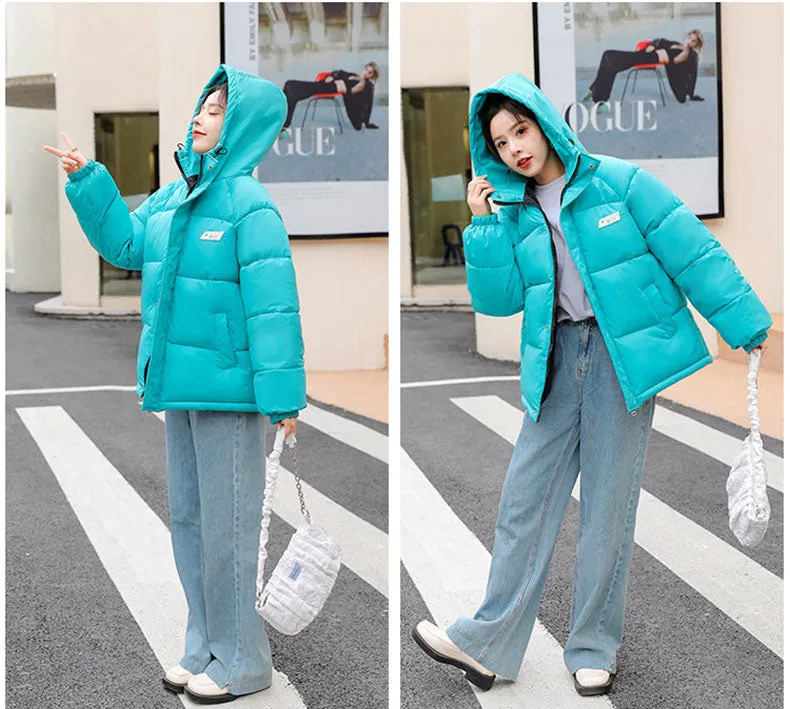 Stylish Relaxed-fit Full Zip Puffer Jacket for Women