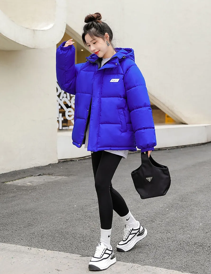 Stylish Relaxed-fit Full Zip Puffer Jacket for Women