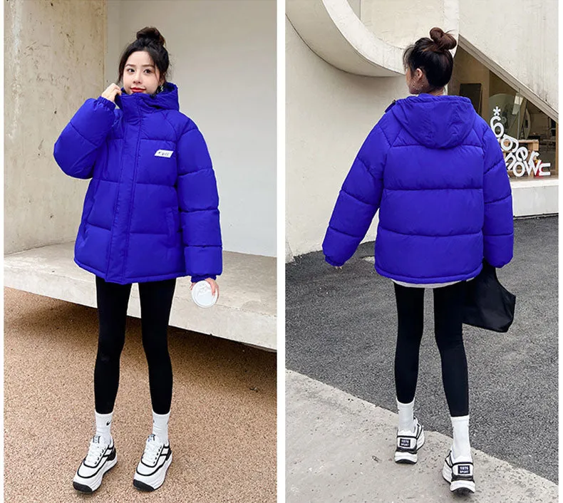 Stylish Relaxed-fit Full Zip Puffer Jacket for Women