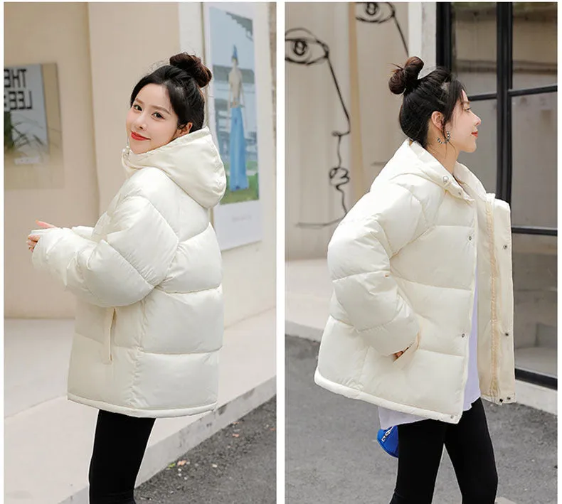 Stylish Relaxed-fit Full Zip Puffer Jacket for Women