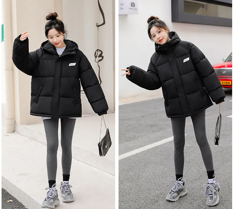 Stylish Relaxed-fit Full Zip Puffer Jacket for Women