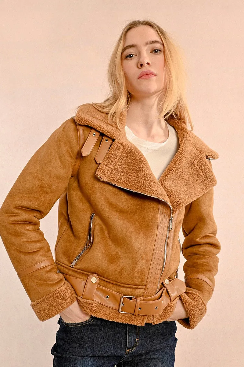 SUEDETTE BOMBER JACKET