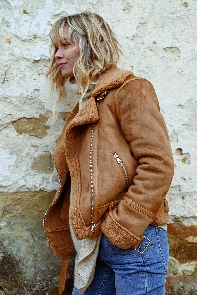 SUEDETTE BOMBER JACKET