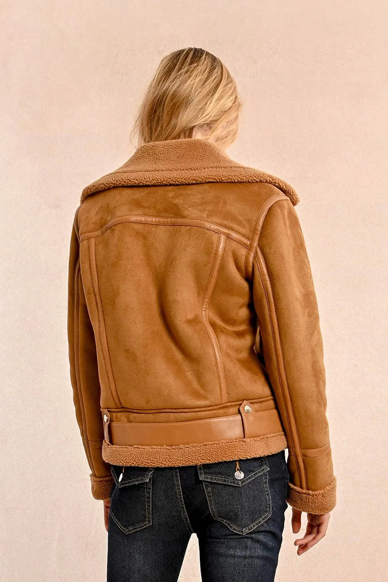 SUEDETTE BOMBER JACKET
