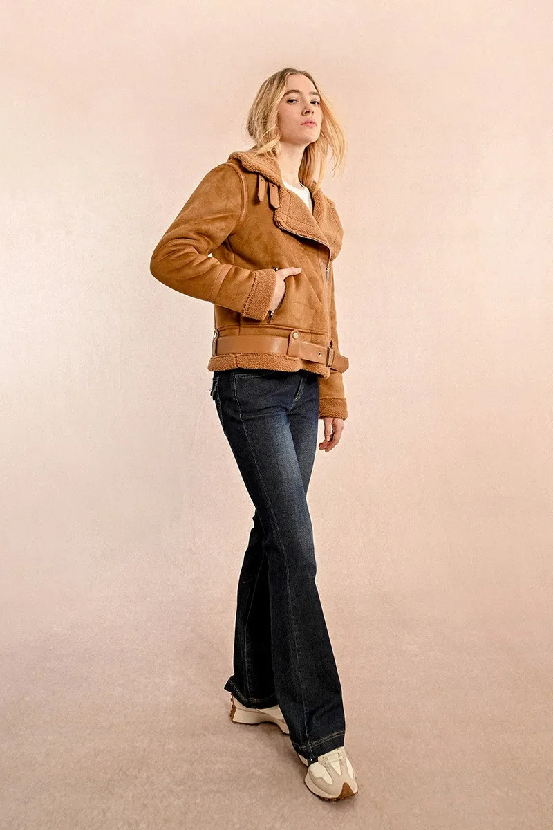 SUEDETTE BOMBER JACKET