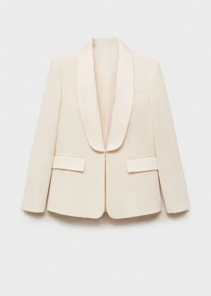 Suit jacket with satin lapels - Women | MANGO United KingdomMANGOAdd to your wishlistMango chatbot