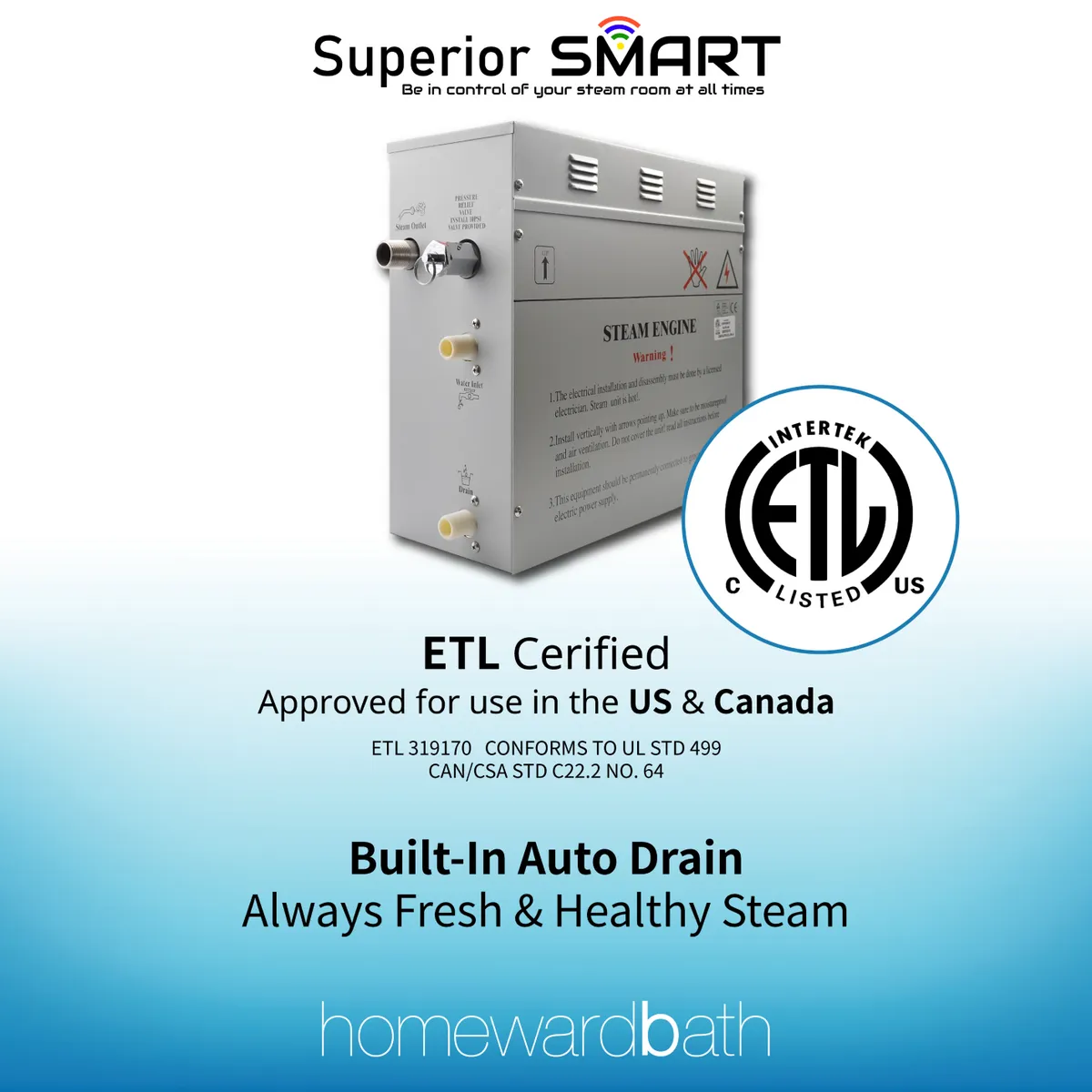 Superior Smart Steam Generator (WiFi) 9kw