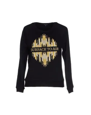 SURFACE TO AIR Women's Black   Gold Kaisa Sweater Sz 40 $280 NEW