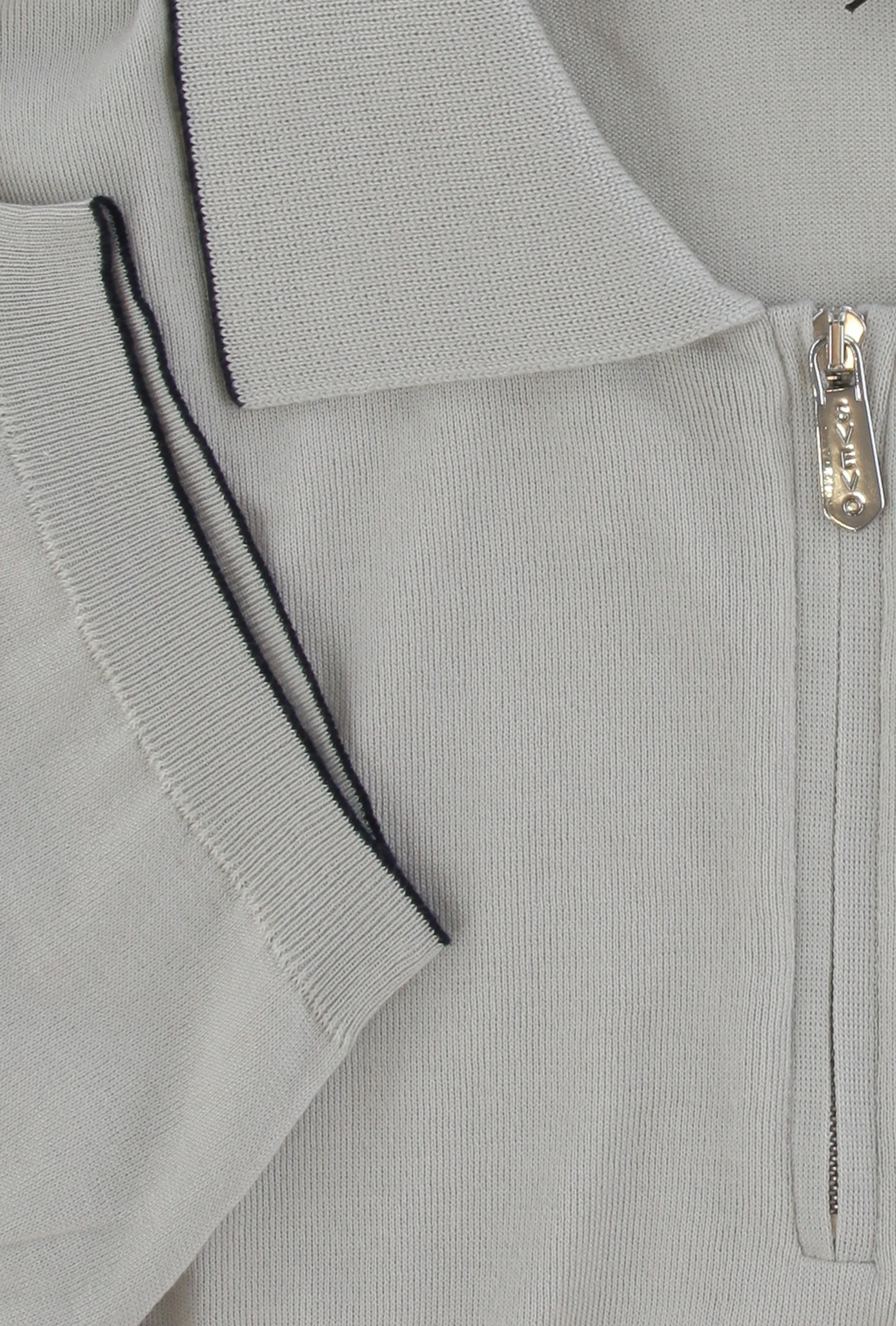 Svevo Parma Light Gray 1/4 Zip Polo Sweater