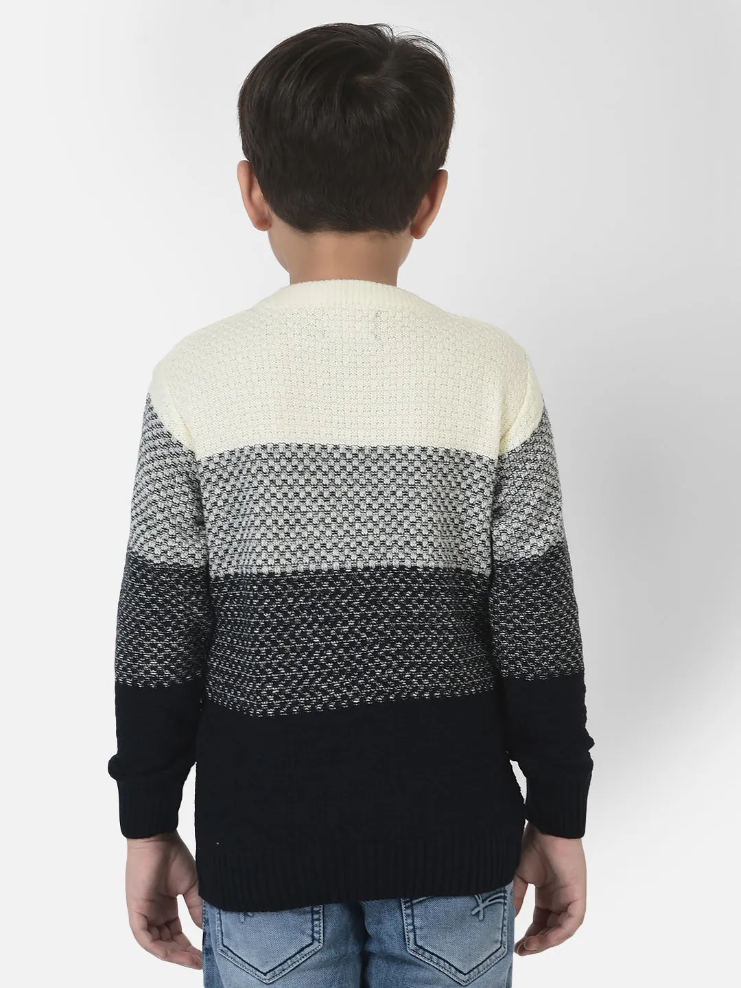 Sweater in Colour-Block Pattern