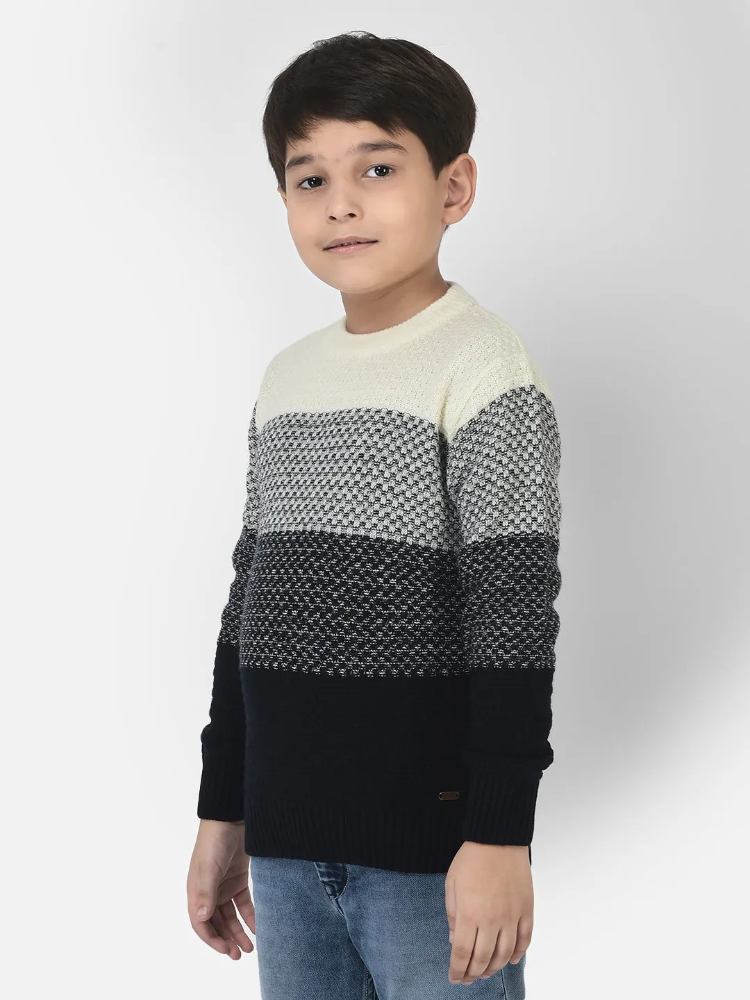 Sweater in Colour-Block Pattern