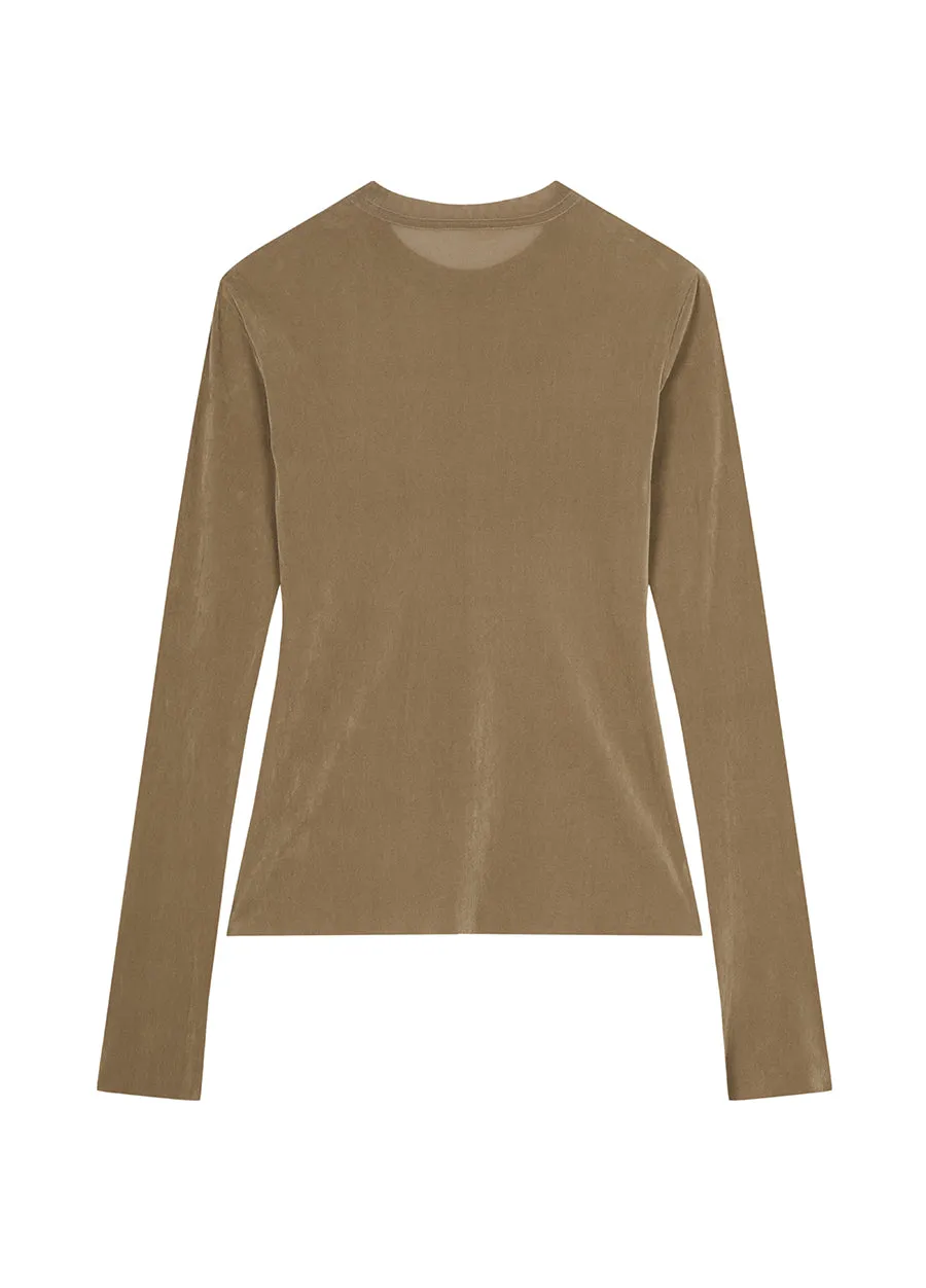 T-Shirt / JNBY Slim-Fit Nylon Long-Sleeve T-Shirt