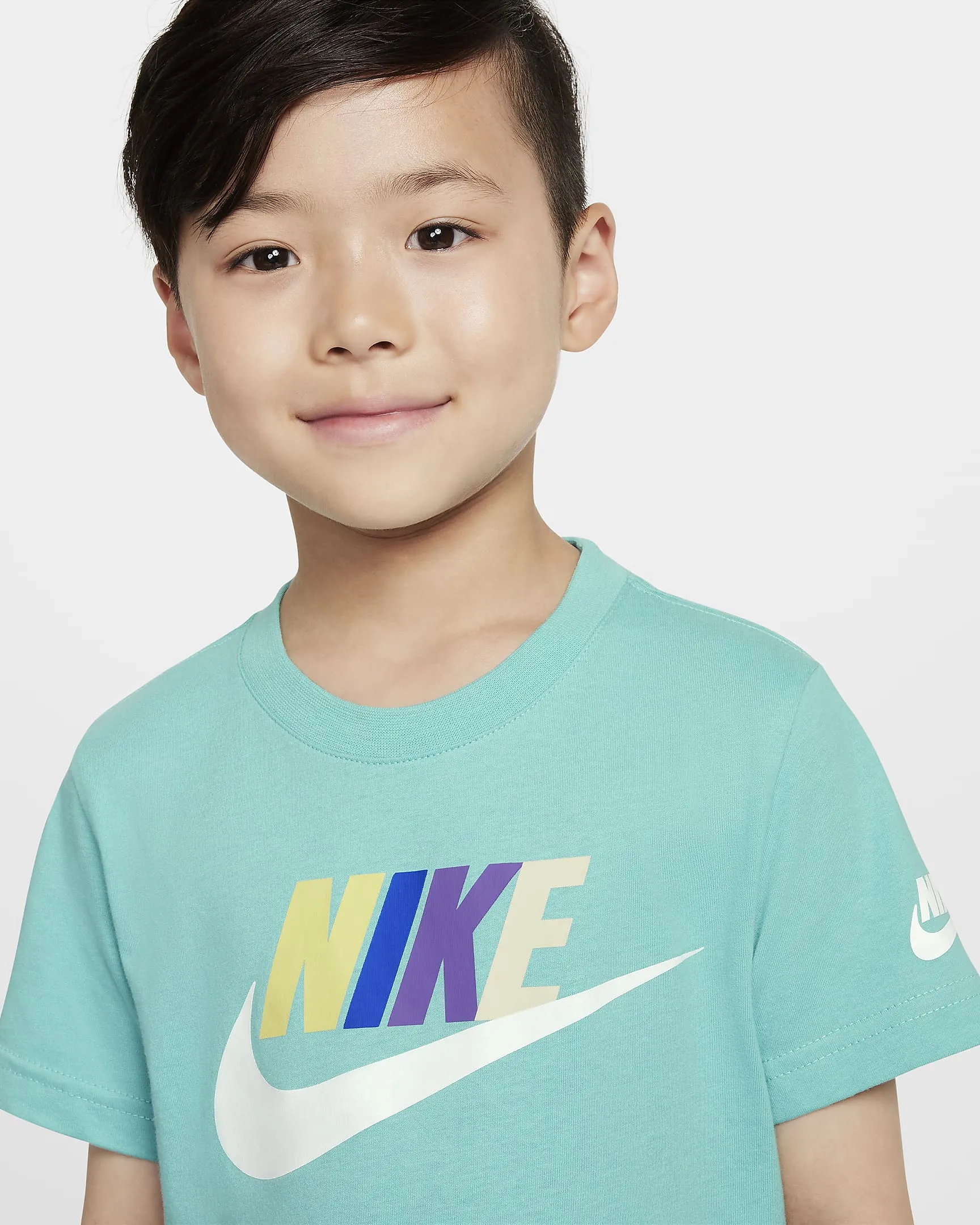 T SHIRT NIKE BIMBO BIMBA FUTURA EVERGREEN MAGLIETTA AZZURRA