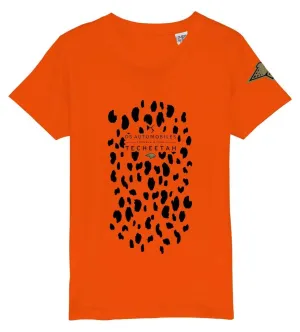 T-SHIRT TECHEETAH Childrens Kids Formula E Team Orange Cheetah NEW! Age 3-4