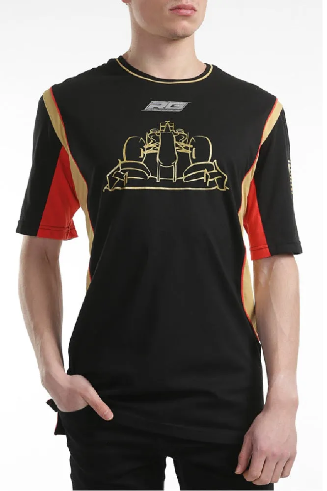 T-SHIRT Tee Adult Formula One 1 Lotus F1 Team NEW! Romain Grosjean Black