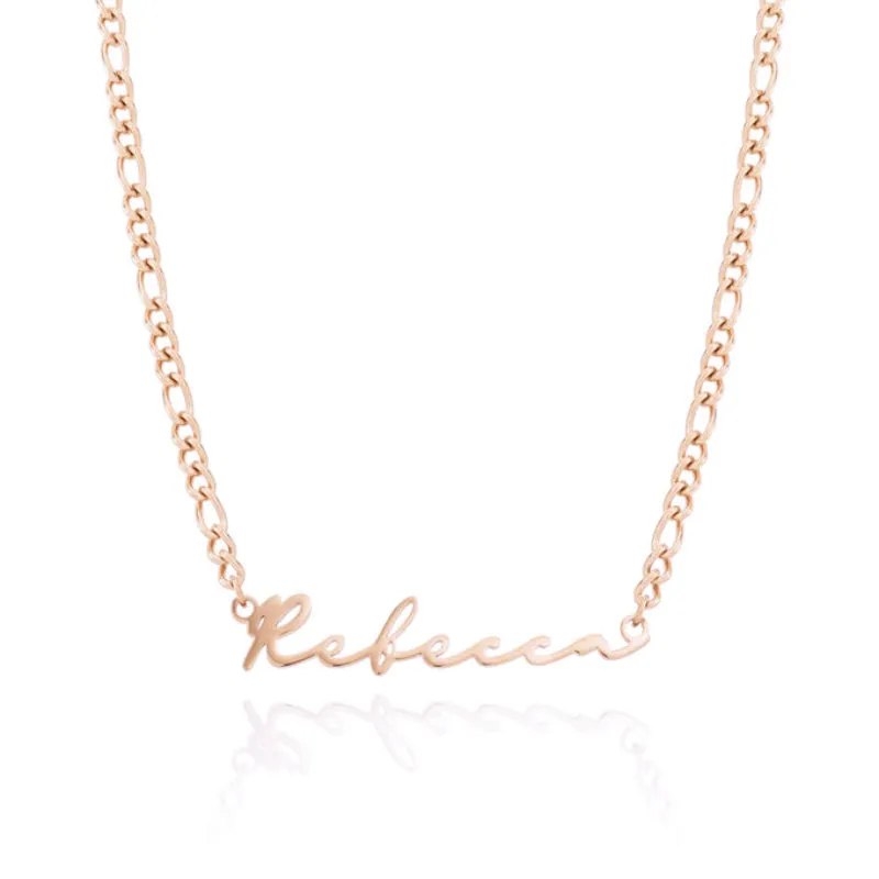 Tailored Classy Signature Name Necklace With Chains