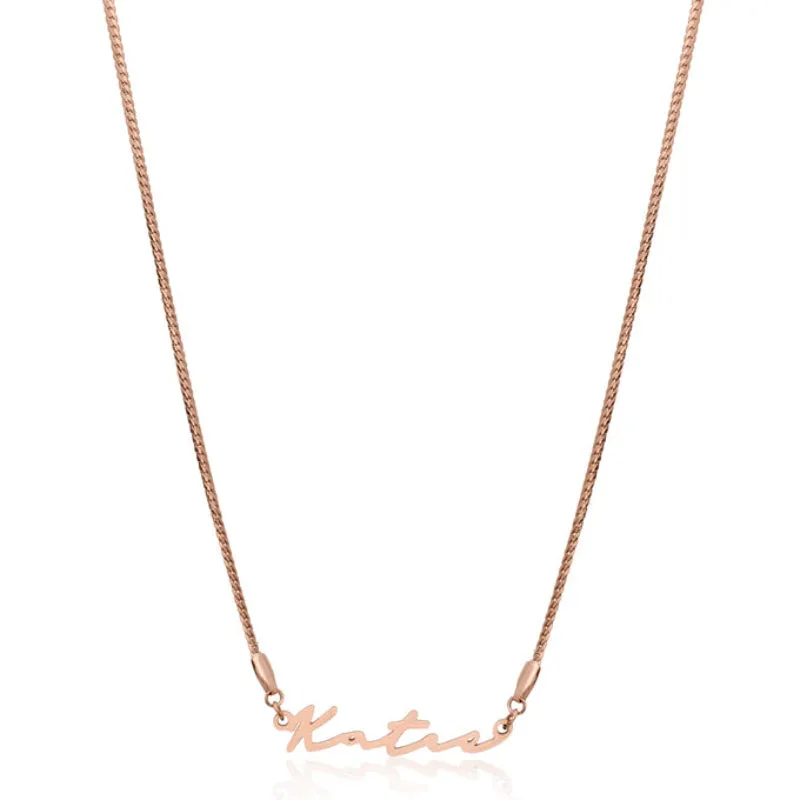 Tailored Classy Signature Name Necklace With Chains
