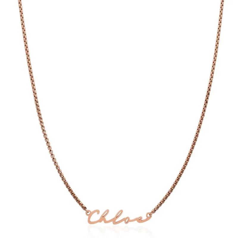 Tailored Classy Signature Name Necklace With Chains