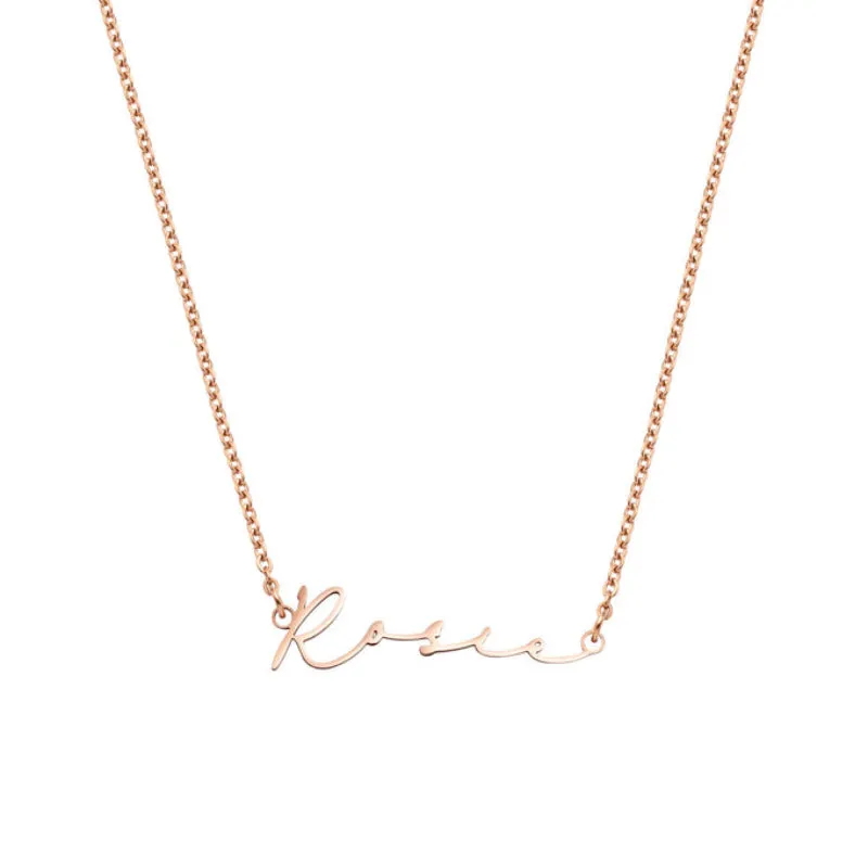 Tailored Classy Signature Name Necklace With Chains