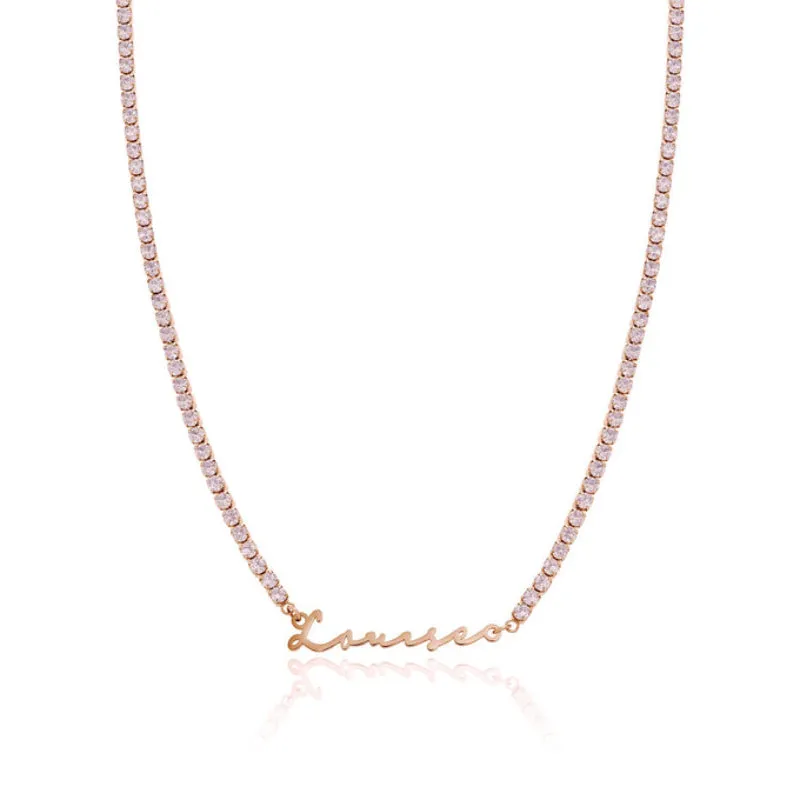 Tailored Classy Signature Name Necklace With Chains
