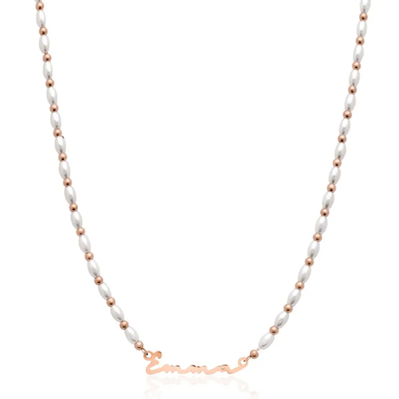Tailored Classy Signature Name Necklace With Chains