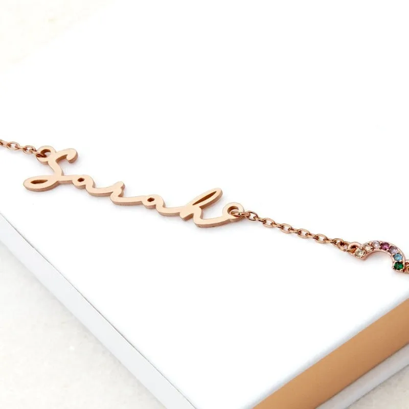 Tailored Classy Signature Name Necklace With Chains