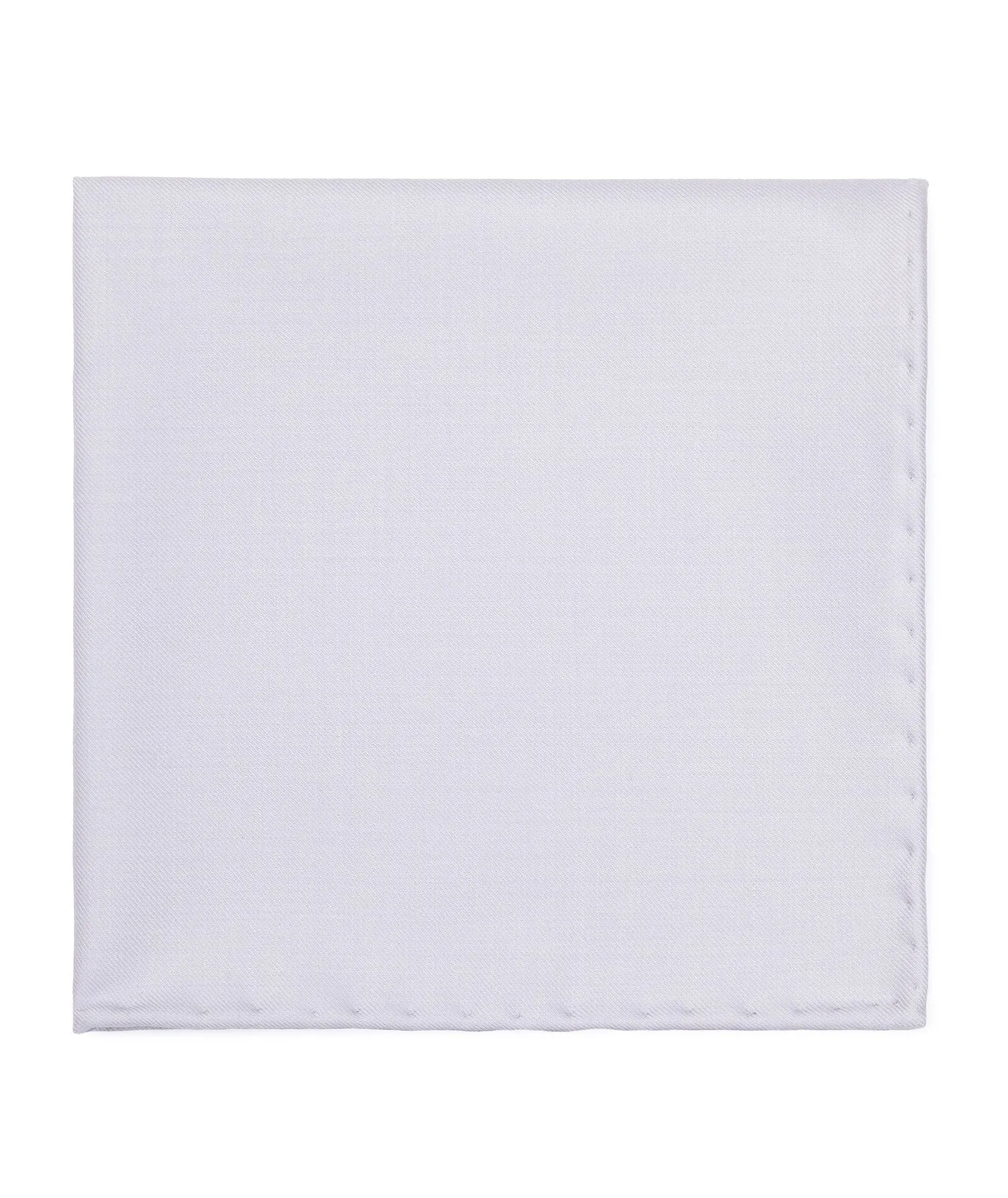 Tailored Handmade Light grey in worsted Wool Pocket Square