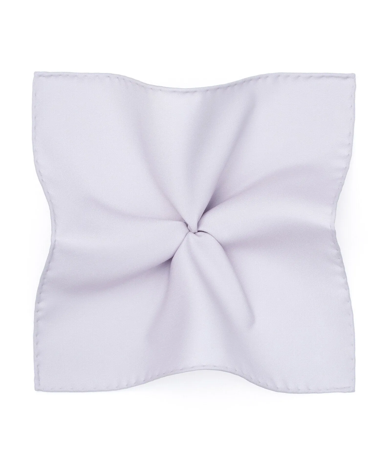 Tailored Handmade Light grey in worsted Wool Pocket Square