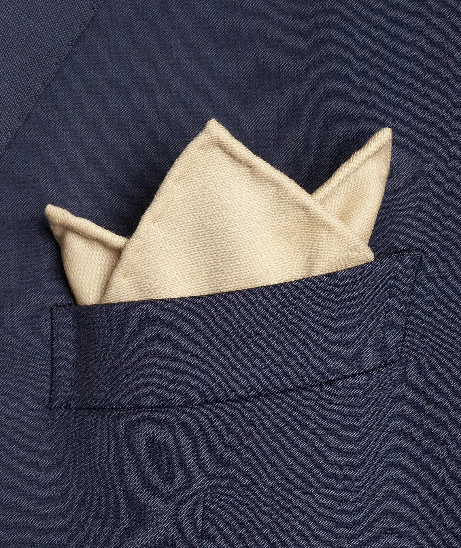 Tailored Handmade Pastel yellow in Wool Pocket Square