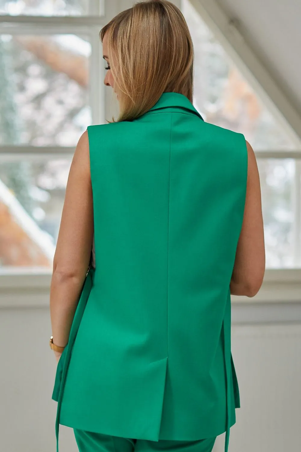 Tailored Lined Vest with Hardware
