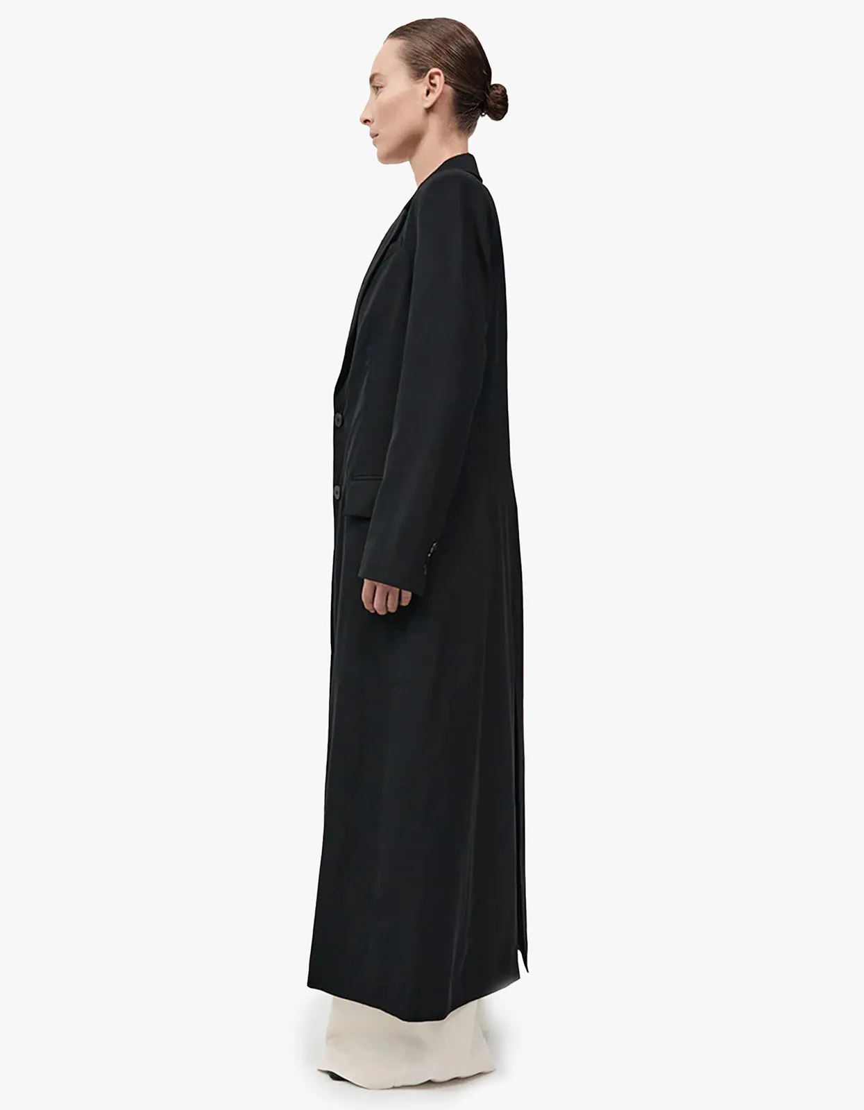 Tailored Maxi Coat - Black