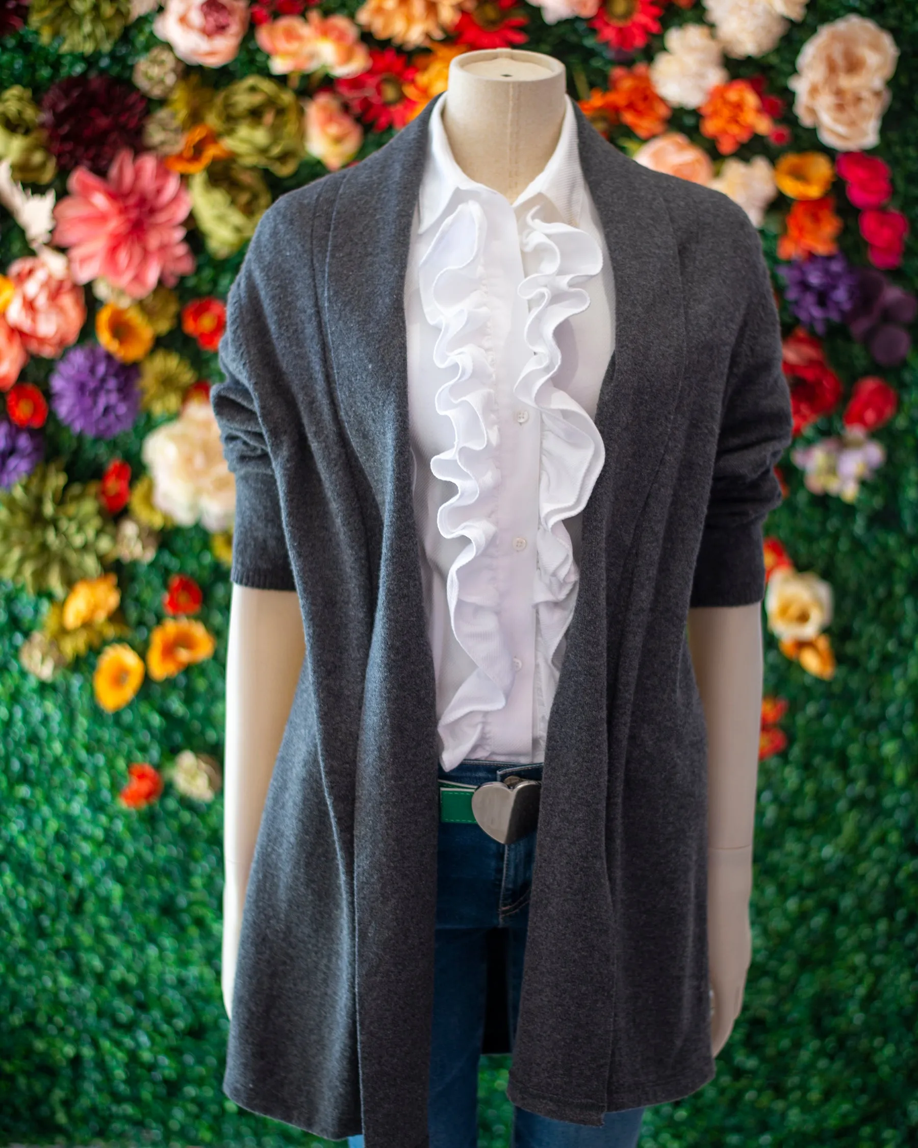 Tailored - White Twill Ruffle