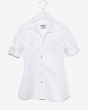 Tailored - White with Plaid Elbow Patch