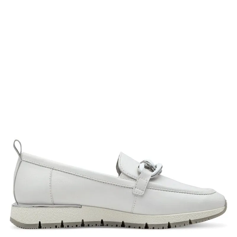 Tamaris Womens White Slip-on Shoes 1-24711-42