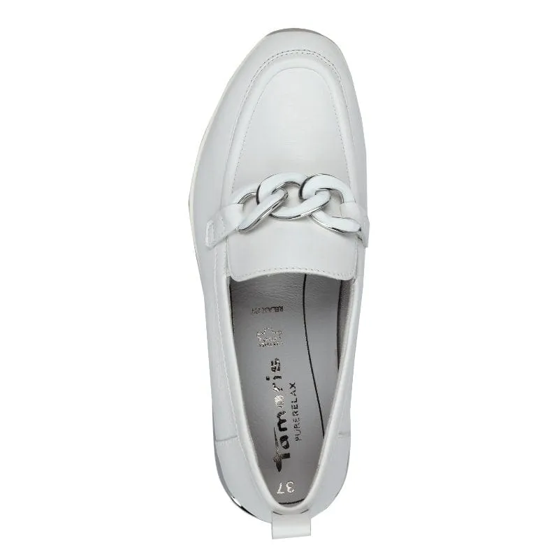 Tamaris Womens White Slip-on Shoes 1-24711-42