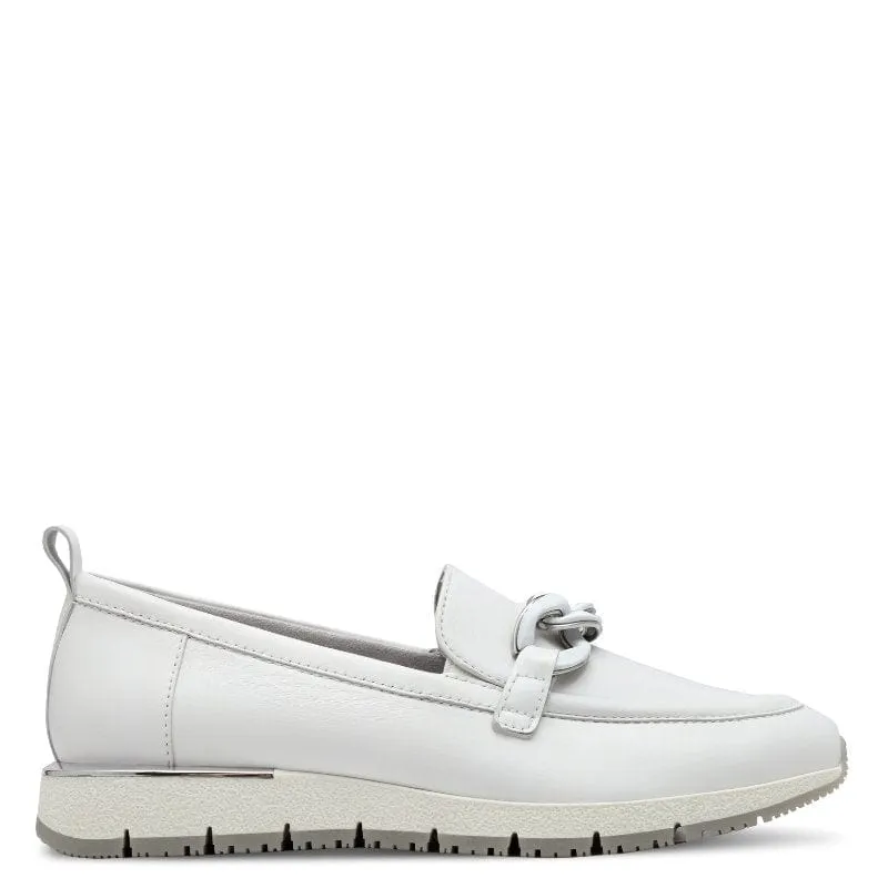 Tamaris Womens White Slip-on Shoes 1-24711-42