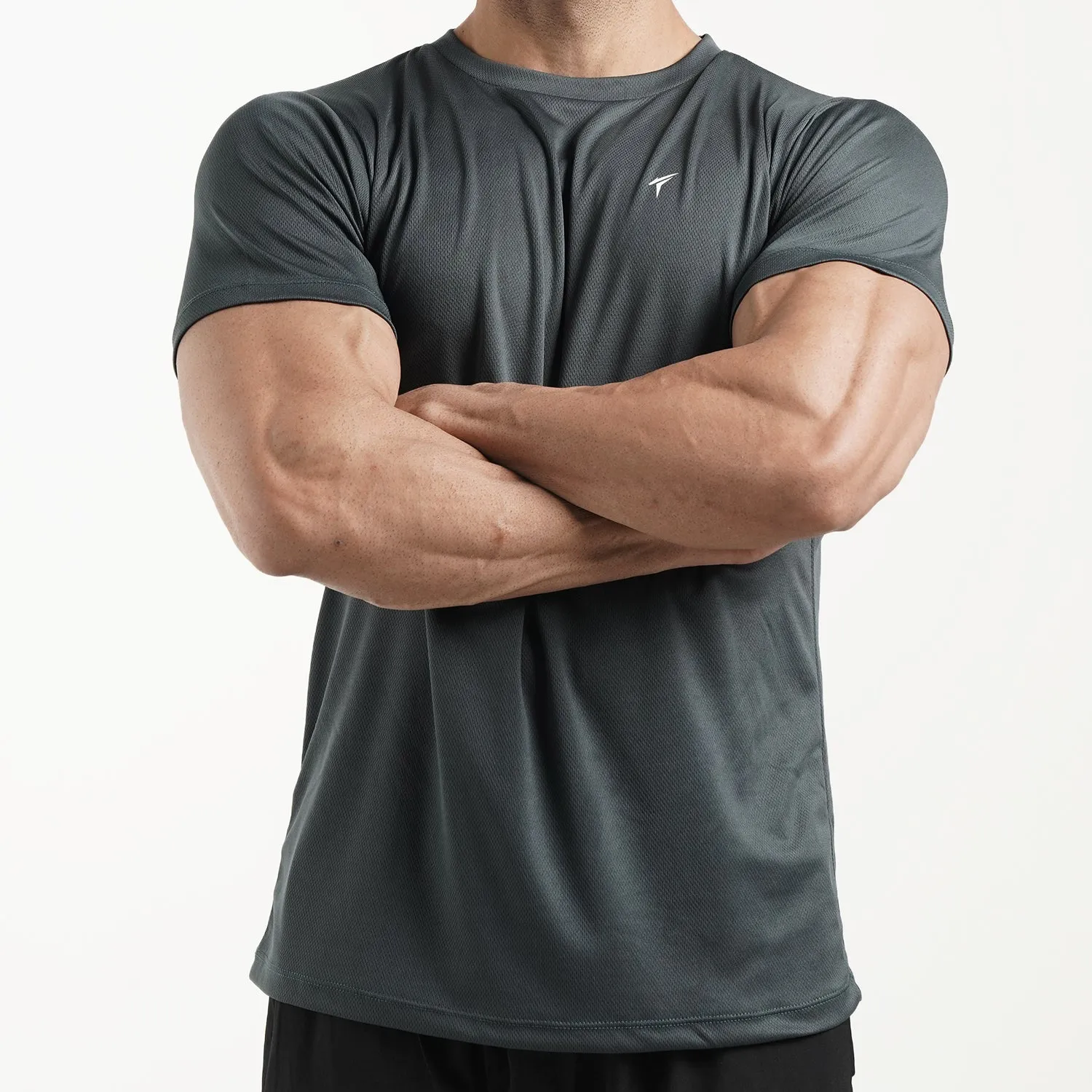 Tf-Charcoal Fearless Mesh Tee